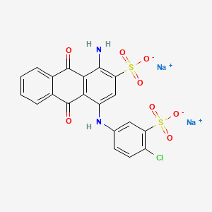 2-Anthracenesulfonic acid, 1-amino-4-((4-chloro-3-sulfophenyl)amino)-9,10-dihydro-9,10-dioxo-, disodium salt