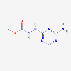 molecular formula C5H8N6O2 B13130744 Methyl 2-(4-amino-1,3,5-triazin-2-yl)hydrazinecarboxylate 