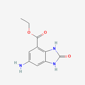 molecular formula C10H11N3O3 B13130751 Ethyl6-amino-2-oxo-2,3-dihydro-1H-benzo[d]imidazole-4-carboxylate 