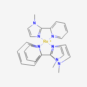 molecular formula C27H27N9Ru+ B13130774 Tris[2-(1-methyl-1H-imidazol-2-yl)pyridine]ruthenium(1+) 