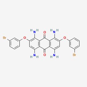 molecular formula C26H18Br2N4O4 B13130869 1,4,5,8-Tetraamino-2,7-bis(3-bromophenoxy)anthracene-9,10-dione CAS No. 88600-62-8