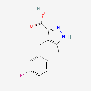 4-(3-Fluorobenzyl)-3-methyl-1H-pyrazole-5-carboxylic acid