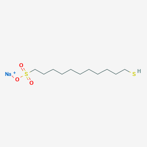 molecular formula C11H23NaO3S2 B13130927 Sodium 11-mercaptoundecane-1-sulfonate 