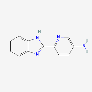 molecular formula C12H10N4 B13130972 6-(1H-Benzo[d]imidazol-2-yl)pyridin-3-amine 