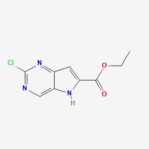 Ethyl 2-chloro-5H-pyrrolo[3,2-d]pyrimidine-6-carboxylate