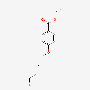 molecular formula C14H19BrO3 B1313103 苯甲酸，4-[(5-溴戊基)氧基]，乙酯 CAS No. 96517-13-4