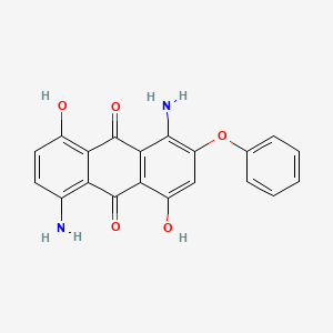 molecular formula C20H14N2O5 B13131032 1,5-Diamino-4,8-dihydroxy-2-phenoxyanthracene-9,10-dione CAS No. 77900-85-7