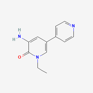 molecular formula C12H13N3O B13131035 5-Amino-1-ethyl-[3,4'-bipyridin]-6(1H)-one CAS No. 62749-45-5