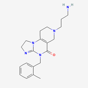 7-(3-Aminopropyl)-4-(2-methylbenzyl)-1,2,6,7,8,9-hexahydroimidazo[1,2-a]pyrido[3,4-e]pyrimidin-5(4H)-one