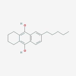 molecular formula C19H24O2 B13131062 6-Pentyl-1,2,3,4-tetrahydroanthracene-9,10-diol CAS No. 98405-07-3