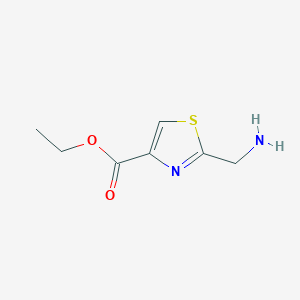 molecular formula C7H10N2O2S B1313107 Ethyl 2-(aminomethyl)thiazole-4-carboxylate CAS No. 91711-96-5