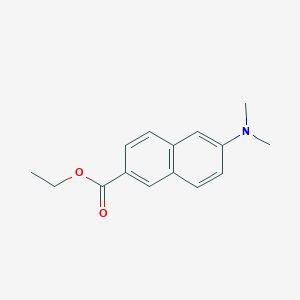 molecular formula C15H17NO2 B13131135 Ethyl 6-(dimethylamino)-2-naphthoate 