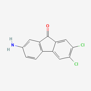 molecular formula C13H7Cl2NO B13131173 7-amino-2,3-dichloro-9H-fluoren-9-one CAS No. 91821-97-5