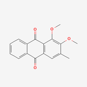 molecular formula C17H14O4 B13131198 1,2-Dimethoxy-3-methylanthraquinone CAS No. 75313-49-4