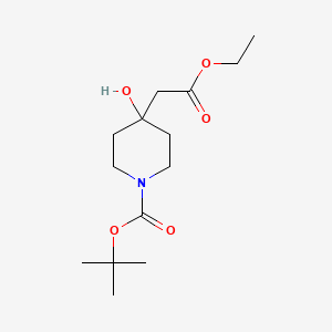 molecular formula C14H25NO5 B1313126 叔丁基 4-(2-乙氧基-2-氧代乙基)-4-羟基哌啶-1-羧酸酯 CAS No. 401811-97-0