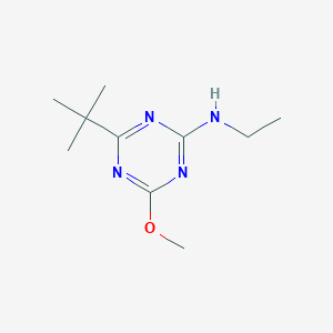 molecular formula C10H18N4O B13131268 4-tert-Butyl-N-ethyl-6-methoxy-1,3,5-triazin-2-amine CAS No. 62706-28-9