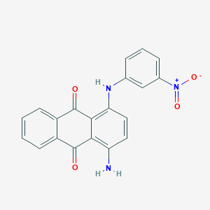 molecular formula C20H13N3O4 B13131302 1-Amino-4-(3-nitroanilino)anthracene-9,10-dione CAS No. 88653-16-1