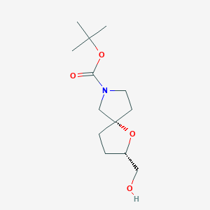 1-Oxa-7-azaspiro[4.4]nonane-7-carboxylicacid,2-(hydroxymethyl)-,1,1-dimethylethylester,(2R,5R)-rel-