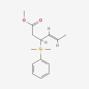 Methyl(E)-3-(dimethyl(phenyl)silyl)hex-4-enoate