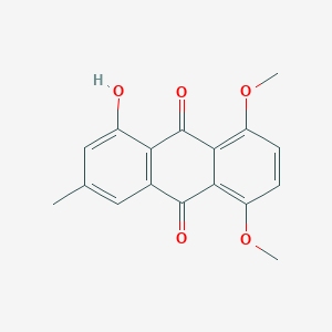 molecular formula C17H14O5 B13131390 1-Hydroxy-5,8-dimethoxy-3-methylanthracene-9,10-dione CAS No. 76696-04-3