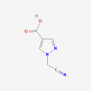 molecular formula C6H5N3O2 B13131394 1-(Cyanomethyl)-1H-pyrazole-4-carboxylic acid 