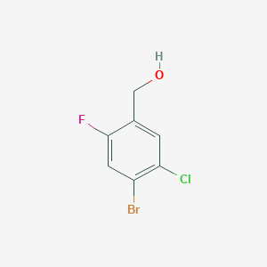 molecular formula C7H5BrClFO B13131421 (4-Bromo-5-chloro-2-fluorophenyl)methanol 