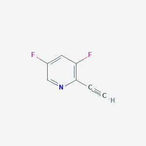 molecular formula C7H3F2N B13131427 2-Ethynyl-3,5-difluoropyridine CAS No. 1121585-18-9