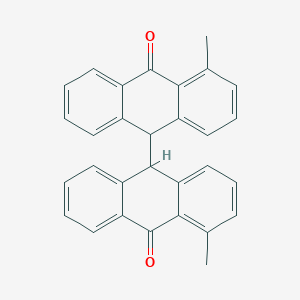 molecular formula C30H22O2 B13131429 4,4'-Dimethyl-[9,9'-bianthracene]-10,10'(9H,9'H)-dione CAS No. 60019-18-3