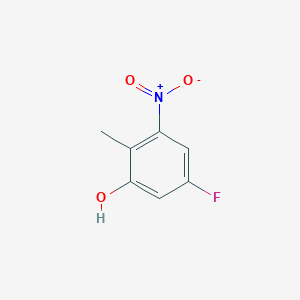 molecular formula C7H6FNO3 B13131435 5-Fluoro-2-methyl-3-nitrophenol 