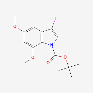 1h-Indole-1-carboxylic acid,3-iodo-5,7-dimethoxy-,1,1-dimethylethyl ester