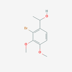 molecular formula C10H13BrO3 B13131450 1-(2-Bromo-3,4-dimethoxyphenyl)ethanol 