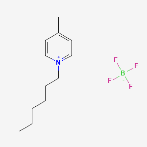 molecular formula C12H20BF4N B13131481 1-Hexyl-4-methylpyridin-1-ium tetrafluoroborate 