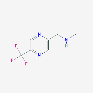 molecular formula C7H8F3N3 B13131502 N-Methyl-1-(5-(trifluoromethyl)pyrazin-2-YL)methanamine CAS No. 1060812-72-7