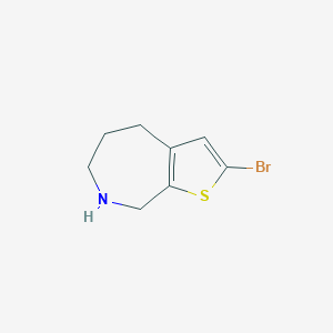 molecular formula C8H10BrNS B13131543 2-Bromo-4H,5H,6H,7H,8H-thieno[2,3-C]azepine 