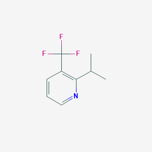 molecular formula C9H10F3N B13131567 2-Isopropyl-3-(trifluoromethyl)pyridine 