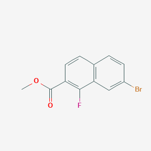 molecular formula C12H8BrFO2 B13131569 Methyl7-bromo-1-fluoro-2-naphthoate 