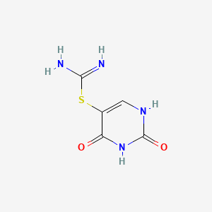 molecular formula C5H6N4O2S B13131574 Uracil, 5-amidinothio- CAS No. 48126-31-4