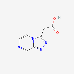 molecular formula C7H6N4O2 B13131590 2-([1,2,4]Triazolo[4,3-a]pyrazin-3-yl)aceticacid 