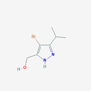 molecular formula C7H11BrN2O B13131604 (4-Bromo-5-isopropyl-1H-pyrazol-3-yl)methanol 