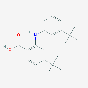 molecular formula C21H27NO2 B13131613 4-(tert-Butyl)-2-((3-(tert-butyl)phenyl)amino)benzoic acid 