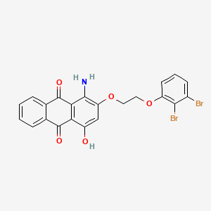 molecular formula C22H15Br2NO5 B13131665 1-Amino-2-[2-(dibromophenoxy)ethoxy]-4-hydroxyanthraquinone CAS No. 72953-51-6