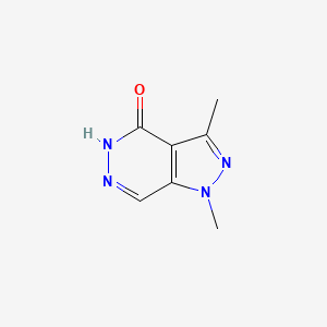 molecular formula C7H8N4O B13131681 1,3-Dimethyl-1H-pyrazolo[3,4-d]pyridazin-4(5H)-one 