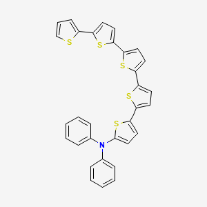 N,N-diphenyl-5-[5-[5-(5-thiophen-2-ylthiophen-2-yl)thiophen-2-yl]thiophen-2-yl]thiophen-2-amine