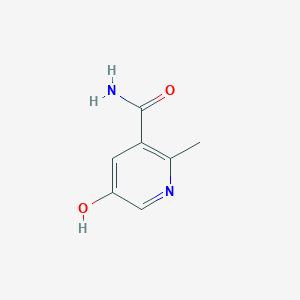 molecular formula C7H8N2O2 B13131746 5-Hydroxy-2-methylnicotinamide 