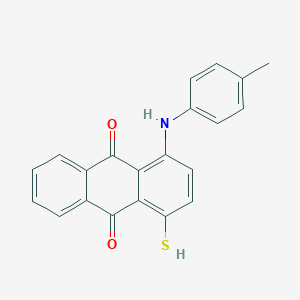 molecular formula C21H15NO2S B13131748 1-(4-Methylanilino)-4-sulfanylanthracene-9,10-dione CAS No. 189753-88-6