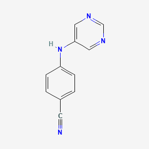 molecular formula C11H8N4 B1313175 4-(5-嘧啶氨基)苯甲腈 CAS No. 157911-57-4