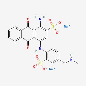 2-Anthracenesulfonic acid, 1-amino-9,10-dihydro-4-[[4-[(methylamino)methyl]-2-sulfophenyl]amino]-9,10-dioxo-, disodium salt