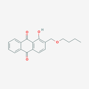 molecular formula C19H18O4 B13131784 2-(Butoxymethyl)-1-hydroxyanthracene-9,10-dione CAS No. 174568-54-8