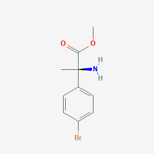 molecular formula C10H12BrNO2 B13131792 Methyl(R)-2-amino-2-(4-bromophenyl)propanoate 