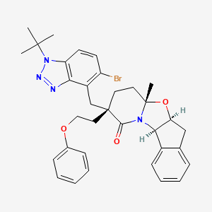 (1R,4S,7S,9S)-4-[(5-bromo-1-tert-butylbenzotriazol-4-yl)methyl]-7-methyl-4-(2-phenoxyethyl)-8-oxa-2-azatetracyclo[7.7.0.02,7.011,16]hexadeca-11,13,15-trien-3-one